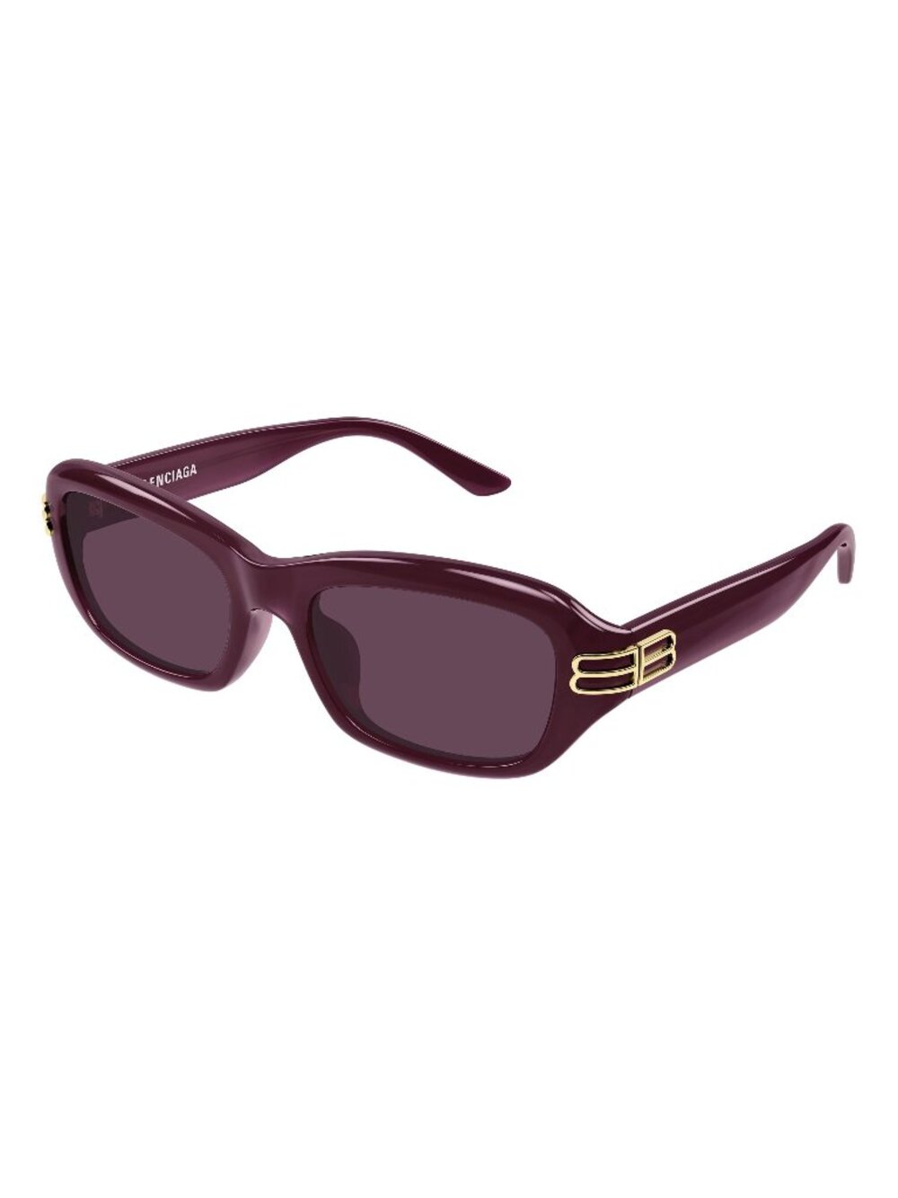 New Balenciaga Women's Sunglasses Red Purple Lens Acetate Frame BB0471SK 004 55